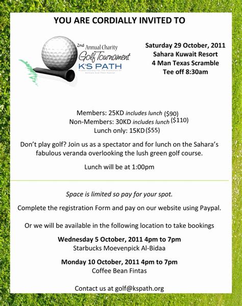 golf tournament email invitation template|Golf Tournament .